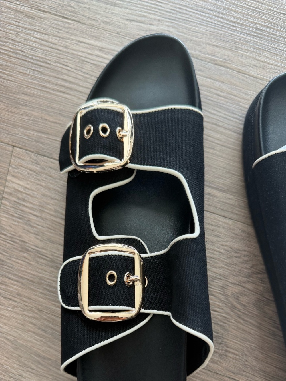 NWT Brand New PLT Slides, Black, Size 9